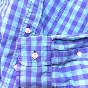 J. Crew Gingham Shirt (Blue/Green)